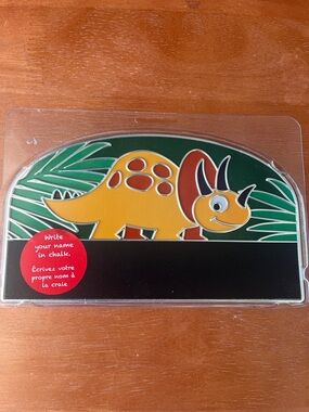 Dinosaur Kids Room Door Sign - Personalized Chalkboard Blank - Danbar